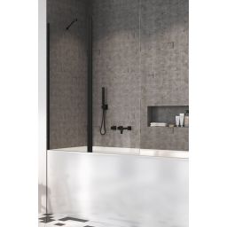 Radaway Nes Black PND II parawan nawannowy 100 cm lewy czarny mat/szkło przezroczyste 10009100-54-01L