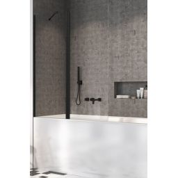 Radaway Nes Black PND II parawan nawannowy 120 cm lewy czarny mat/szkło przezroczyste 10009120-54-01L