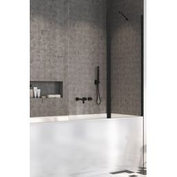 Radaway Nes Black PND II parawan nawannowy 120 cm prawy czarny mat/szkło przezroczyste 10009120-54-01R