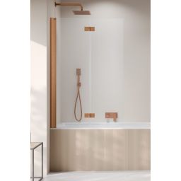 Radaway Nes Brushed Copper PND I parawan nawannowy 100 cm lewy miedź szczotkowany/szkło przezroczyste 10010100-93-01L