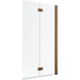 Radaway Nes 6 Brushed Copper PND I parawan nawannowy 140 cm 2-częściowy miedź szczotkowana/szkło przezroczyste 10010140-93-01R  