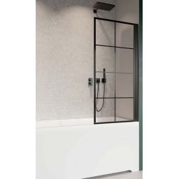 Radaway Nes Black PNJ I Factory parawan nawannowy 80 cm prawy czarny mat/szkło factory 10011080-54-55R