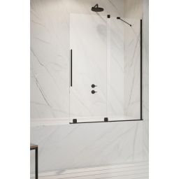 Radaway Furo Black PND II parawan nawannowy 100 cm prawy czarny mat/szkło przezroczyste 10109538-54-01R/10112494-01-01