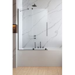 Radaway Furo PND II parawan nawannowy 100 cm lewy gunmetal szczotkowany/szkło przezroczyste 10109538-92-01L/10112494-01-01