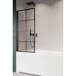 Radaway Nes Black PNJ I Factory parawan nawannowy 70 cm lewy czarny mat/szkło przezroczyste 10011070-54-55L