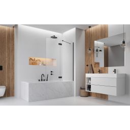 Radaway Essenza New Black PND II parawan nawannowy 110 cm prawy czarny mat/szkło przezroczyste 110002110-54-01R