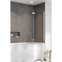 Radaway Nes 8 PND I parawan nawannowy 120 cm 2-częściowy chrom połysk/szkło przezroczyste 10060120-01-01L 