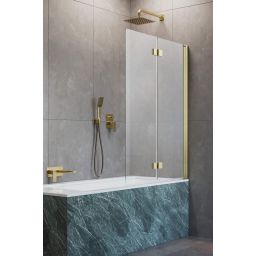 Radaway Nes PND I parawan nawannowy 120 cm 2-częściowy złoty szczotkowany/szkło przezroczyste 10010120-99-01R