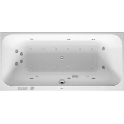 Duravit Happy D.2 wanna z hydromasażem Air- System 200x100 cm prostokątna biała 760341000AS0000