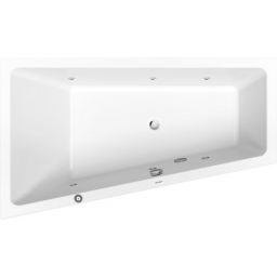 Duravit No.1 wanna narożna 170x100 cm lewa z hydromasażem Jet Project biała 760508000JP1000