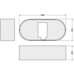 Duravit nośnik styropianowy do wanny 790415000000000