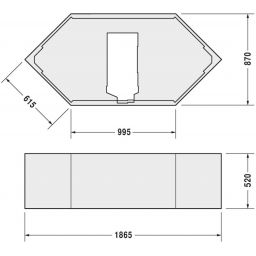 Duravit D-Code nośnik styropianowy do wanny 790477000000000