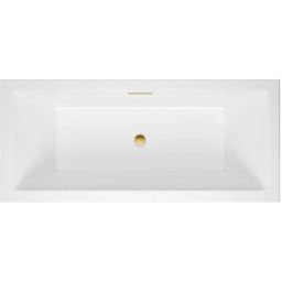 Excellent Heaven Slim wanna prostokątna 170x75 cm z kompletem odpływowym biały/złoty WAEX.HEV17WHS/ARIN.FLOW.GL