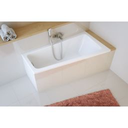 Excellent Ava Side wanna narożna 150x80,5 cm prawa biała WAEX.AVP15WH