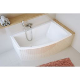 Excellent Magnus wanna narożna 160x95 cm prawa biała WAEX.MGP16WH