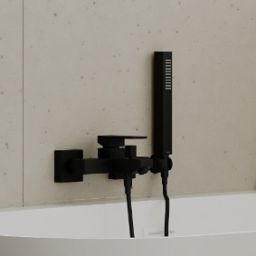 Hagser Ulva bateria wannowo-prysznicowa ścienna czarny mat HGR12000034