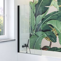 Hagser Anke I parawan nawannowy 70 cm 1-częściowy czarny mat/szkło przezroczyste HGR50000023