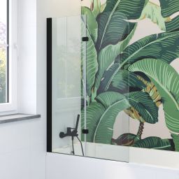 Hagser Anke II parawan nawannowy 80 cm 2-częściowy czarny mat/szkło przezroczyste HGR60000023