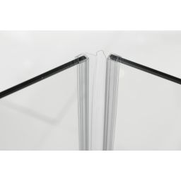 Hagser Anke II parawan nawannowy 80 cm 2-częściowy chrom błyszczący/szkło przezroczyste HGR20000023