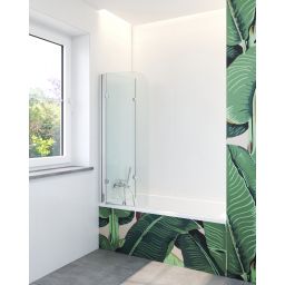 Hagser Anke III parawan nawannowy 120 cm 3-częściowy chrom błyszczący/szkło przezroczyste HGR40000023