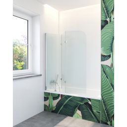 Hagser Anke III parawan nawannowy 120 cm 3-częściowy chrom błyszczący/szkło przezroczyste HGR40000023