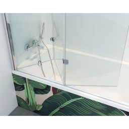 Hagser Anke III parawan nawannowy 120 cm 3-częściowy chrom błyszczący/szkło przezroczyste HGR40000023