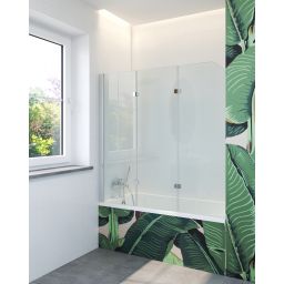 Hagser Anke III parawan nawannowy 120 cm 3-częściowy chrom błyszczący/szkło przezroczyste HGR40000023