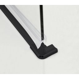 Hagser Anke I parawan nawannowy 70 cm 1-częściowy czarny mat/szkło przezroczyste HGR50000023