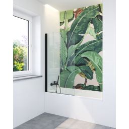 Hagser Anke I parawan nawannowy 70 cm 1-częściowy czarny mat/szkło przezroczyste HGR50000023