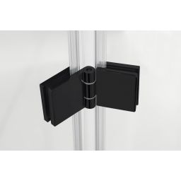 Hagser Anke II parawan nawannowy 80 cm 2-częściowy czarny mat/szkło przezroczyste HGR60000023