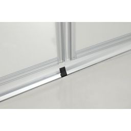 Hagser Anke II parawan nawannowy 100 cm 2-częściowy czarny mat/szkło przezroczyste HGR70000023