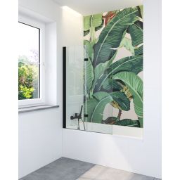 Hagser Anke II parawan nawannowy 100 cm 2-częściowy czarny mat/szkło przezroczyste HGR70000023