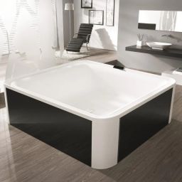 Hoesch Ergo+ wanna wolnostojąca 207,5x195 cm prostokątna biała/czarna 6444.010305552