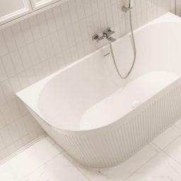 Invena Glamour wanna przyścienna 170x80 cm owalna biała AN-02-12U