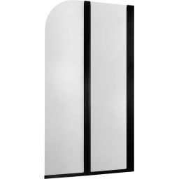 KFA Armatura Modern parawan nawannowy 80 cm 2-częściowy czarny mat/szkło przezroczyste 170-06941P