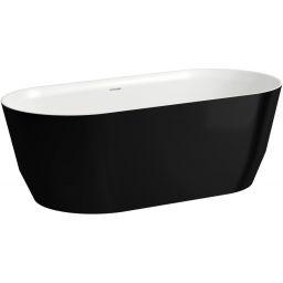 Laufen Pro wanna wolnostojąca 165x75 cm owalna czarna/biała H2399520640001