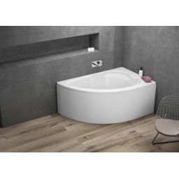 Polimat Standard wanna narożna 130x85 cm prawa biała 00343