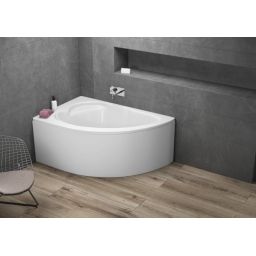 Polimat Standard wanna narożna 130x85 cm lewa biała 00350