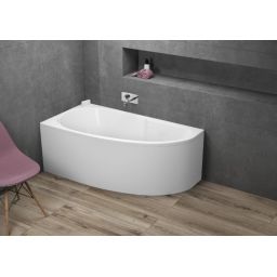 Polimat Miki wanna narożna 145x85 cm lewa biała 00421