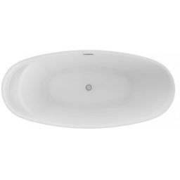 Polimat Kivi wanna wolnostojąca 165x75 cm akrylowa biały/różowy połysk 00474