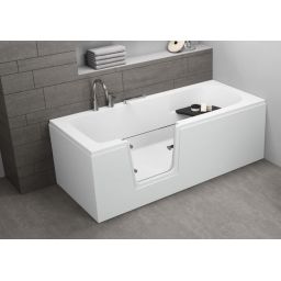 Polimat Vovo wanna prostokątna 150x75 cm z drzwiami dla osób niepełnosprawnych biała 00484