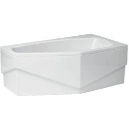 Polimat Marika wanna narożna 140x80 cm prawa biała 00795