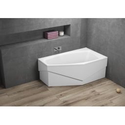 Polimat Marika wanna narożna 140x80 cm prawa biała 00795