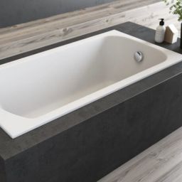 Polimat Classic Slim wanna prostokątna 130x70 cm biała 00284