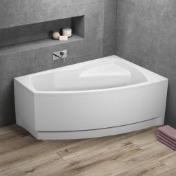 Polimat Frida wanna narożna 150x90 cm prawa biała 00273