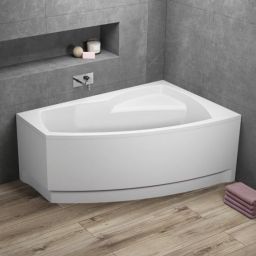 Polimat Frida wanna narożna 150x90 cm lewa biała 00283