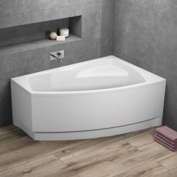 Polimat Frida wanna narożna 150x100 cm prawa biała 00975