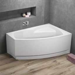 Polimat Frida wanna narożna 150x100 cm lewa biała 00974