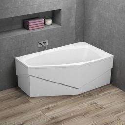 Polimat Marika wanna narożna 140x80 cm prawa biała 00795