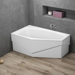 Polimat Marika wanna narożna 140x80 cm lewa biała 00682